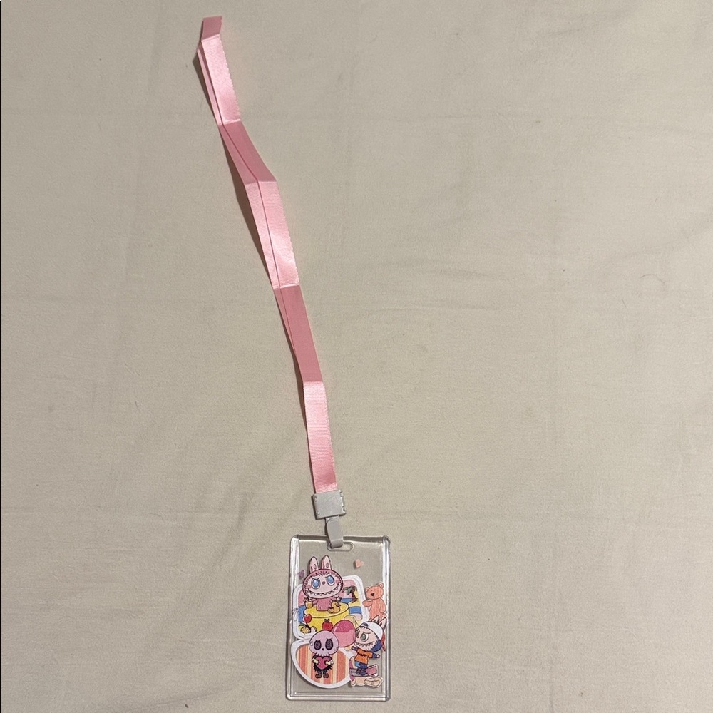 Pink Lanyard with The Monsters (not Popmart)